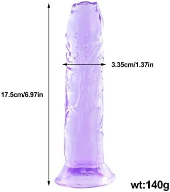 Shkanla 6.9 Inch Realistic Dildo For Beginners, G-Spot Stimulation With Strong Suction Cup For Hands-Free Play, Soft Anal Sex Toys For Couple, Adult And Lesbian (Purple) - Image 2
