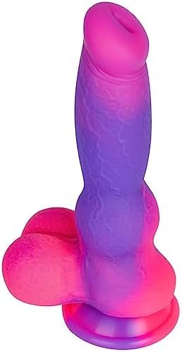 7.8-Inch Realistic Dog Suction Cup Dildo With Knot - Small Beginner Wide Dildo, Cute Dildo, Small Anal Dildo - Thick Silicone Dog Dildo Anal Plug Toys For Women, Men, And Couples.