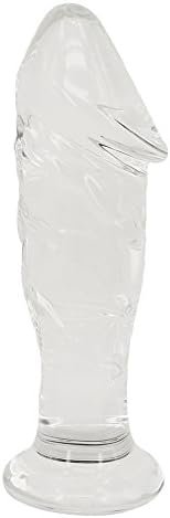 7 Inches Glass Pleasure Penis Wand Crystal Massager, Eastern Delights Heavy Simulation Dildo Butt Plug