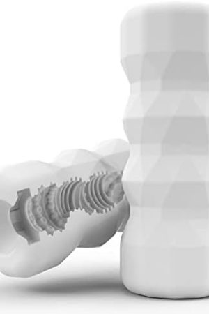 Male Masturbator Cup,3D Realistic Pocket Pussy Sleeve For Realistic Pocket Pussy Stroker Textured Reusable Soft Stretchy Adult Men Sex Toys,Diamond White