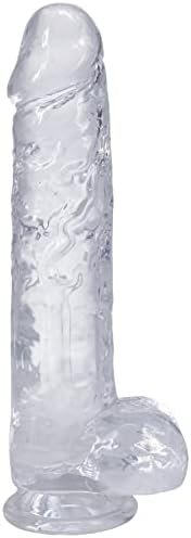 Doc Johnson โ Really Big D*Ck In A Bag, 10 Inch Adult Toy, Suction Cup Base, Textured Veins, Hands Free, O Ring Harness Compatible, Easy To Use, Adult Toy, Body Safe, Phthalate Free (Crystal Clear)