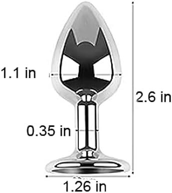 Ooiixx Short Tail Plug Cosplay Anal Plug Anal Butt Plug Adult Sex Toys For Women Men Couple Stainless Steel Anal Plug (Waterdrop Pink-S) - Image 2