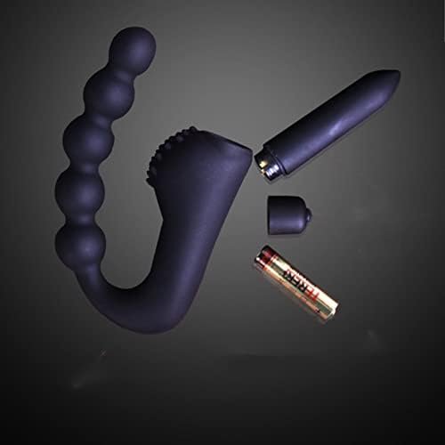Silicone 10 Speeds Anal Plug Prostate Massager Vibrator Butt Plugs 5 Beads Sex Toys For Woman Men Adult Product Sex Shop Black - Image 3
