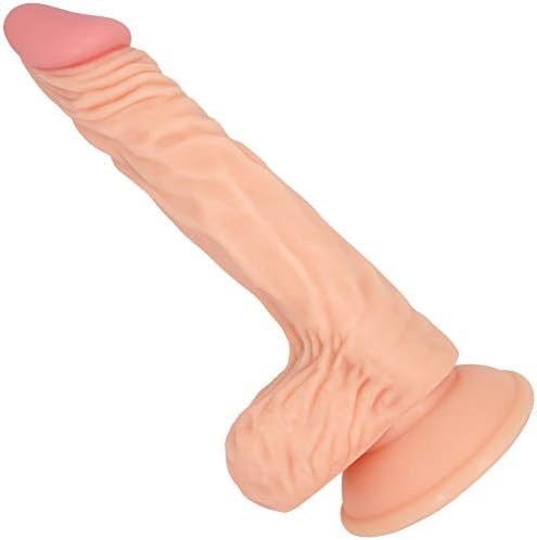 Realistic Suction Cup Dildo With Veined Shaft And Tapered Head Adult Sex Toy