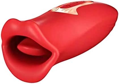 Tongue Vibrator Adult Oral Sex Toys Red, 2 In 1 Clitoris Stimulator Pleasurable Toy Vibrador, Stimulation Device