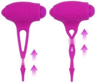Nipple Stimulation Vibrating Breast Clip Clitoral Stimulation Lock Fine Ring Rechargeable Couple Sex Toys（Black）