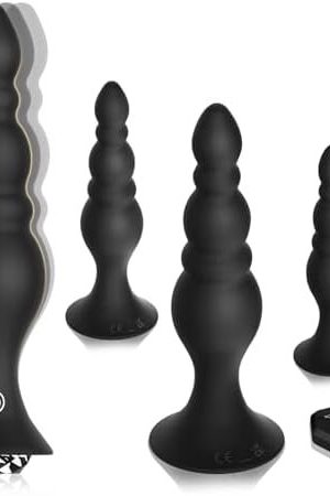 4Pcs Anal Beads Anal Plug Adult Sex Toys For Men Women Anal Training, Prostate Massager Vibrating Butt Plug Anal Toys With 10 Vibration Modes, Remote Control Vibrator Anal Dildo Anal Trainer