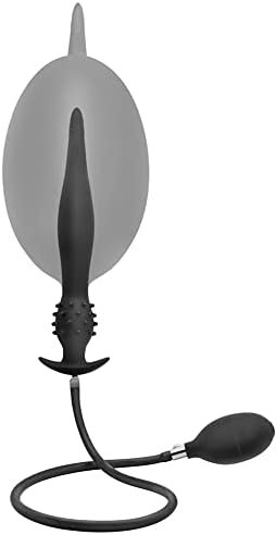 Inflatable Anal Plug Sex Toys With Detachable Needle Silicone Butt Plug Dildo Butt Expand Trainer Backdoor Stimulator Sm Anus Sex Toy For Women, Men And Couples Perineum Massager Anal Training Black