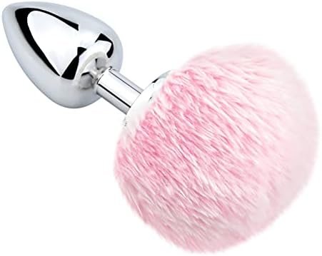 Fst Anal Plug Trainer With Imitation Fluffy Bunny Tail, Stainless Steel Butt Plug Role Play Anal Sex Toys For Men Women Couples - Image 2