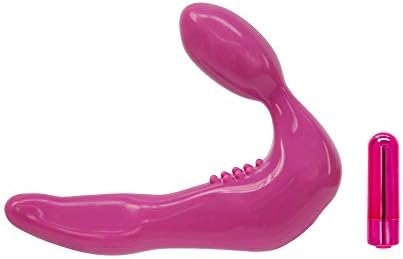Pure Love Pink Vibrating Strapless Strap On Silicone Dildo