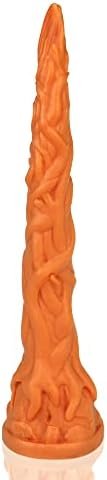 Tariss'S Long Anal Plug Silicone Dildo Butt Plug With Strong Suction Cup For Hands-Free Play Adult Sex Toys For Advance Player Women G-Spot Prostate Stimulation Gold Xxl 15.4-Inch