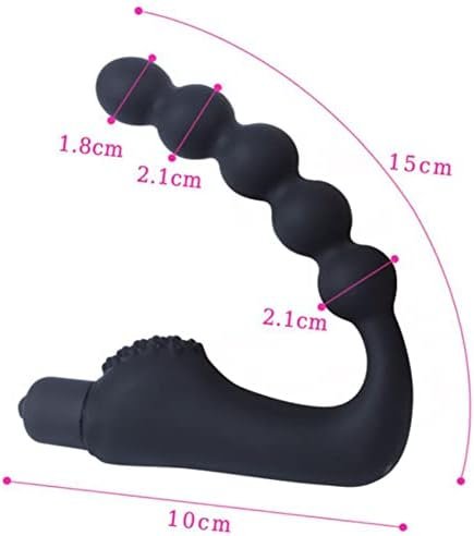 Silicone 10 Speeds Anal Plug Prostate Massager Vibrator Butt Plugs 5 Beads Sex Toys For Woman Men Adult Product Sex Shop Black - Image 2