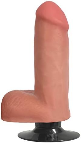 Lynx 6 Inch Vibrating Dildo With Balls - Light - Image 2