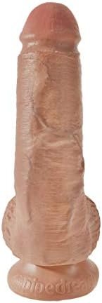 Pipedream Products King Cock 8 Inch Cock With Balls, Tan, Dildo
