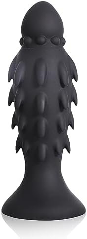 Tariss'S Silicone Anal Plug Soft Dildo With Suction Cup Base Sex Toy For Men Women Black L 9.92 Inch