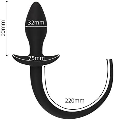 Silicone Anal Plug Fox Tail For Beginners Waterproof Smooth Touch Anal Sex Toys Beads For Women Men(Black) - Image 2