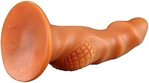 Realistic Dildo With Textured Ball Soft Liquid Silicone Anal Butt Plug With Powerful Suction Cup - Image 3