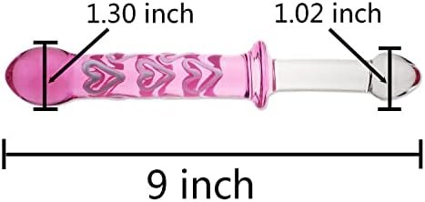 Wowlife Double-Ended Crystal Dildos Glass Pleasure Wand Anal Plug - Pink Style Series (Style B) - Image 2