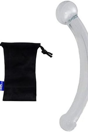 Wowlife Bent Graduate Glass Massager Anal Plug Crystal Butt Plug Massager Dildo Dong Penis