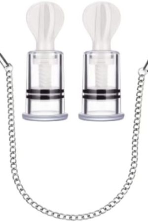 Ousandy Nipple Clips Clamps And Nipple Suckers For Women/Men Adjustable Pressure Breast Clamps Stainless Steel Non Piercing Nipple Rings Decorative Clip For Pleasure Toys