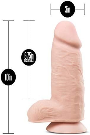 Blush Au Naturel 10 Inch 2.75 Pound Extra Thick Realistic Sensa Feel Soft Dual Density Dildo With Suction Cup - Vanilla - Image 3