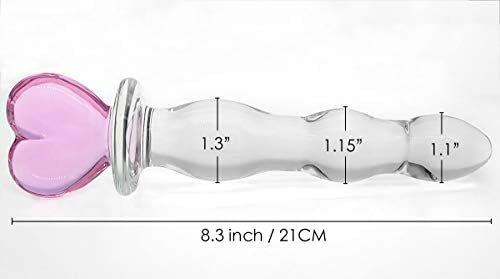 Crystal Glass Pleasure Wand Dildo Penis, Pink - Image 3