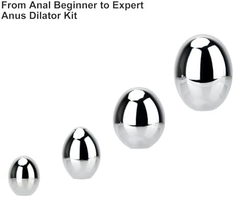 Stainless Steel Anal Ball Hook, Polished Metal Butt Plug Hook With 4 Interchangeable Egg Shape Balls Bdsm Anal Sex Toys - Image 3