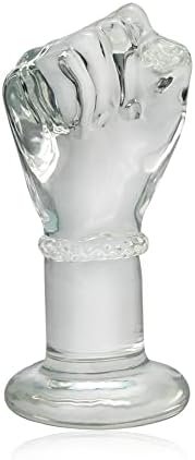 Glass Crystal Anal Plug Fist Hand Butt Plug, G-Spot Anal Pleasure Trainer, Transparent Extra Large Sm Anal Plugs Butt Plug Dildo Penis For Women Men Masturbation (L)