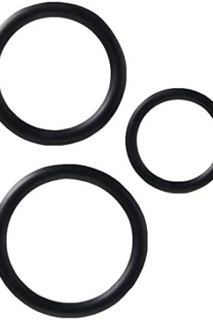 Trinity Vibes Black Triple Cock Ring Set