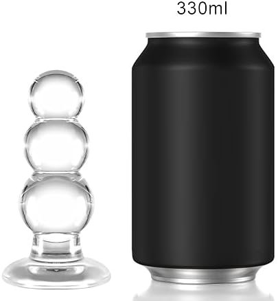 Small Glass Anal Beads, Crystal Butt Plug Sex Toy G-Spot Clitoris Vaginal Personal Massage Stimulation, Clear Anal Training Expander Dildo For Men/Women Masturbation - Image 2