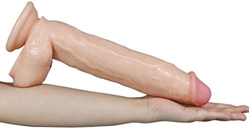 Realistic Dildo, 12 Inch Silicone Huge Penis Handsfree With Strong Suction Cup Flexible Dong Female Masturbator Big Cock For Vaginal G-Spot Anal Masturbation Massage Stick Dildo For Lady - Image 2