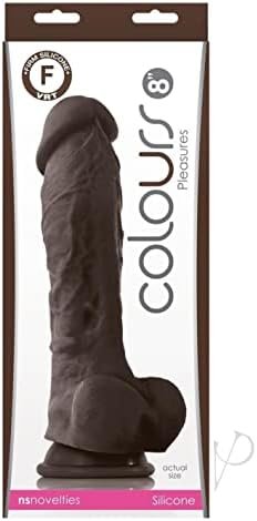 Colours - Pleasures - 8" Dildo - Dark Brown