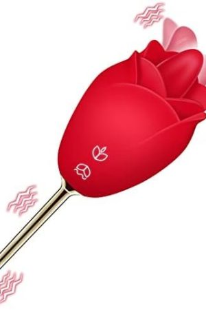 Rosenine Rose Sex Toy Vibrator For Women, 2 In 1 With 9 Vibration Modes, G Spot And Clitoral Vibrator, Rose Sex Stimulator For Women, Adult Sex Toys, Nipple Sucker Oral Sex Vibrating Masturbator.