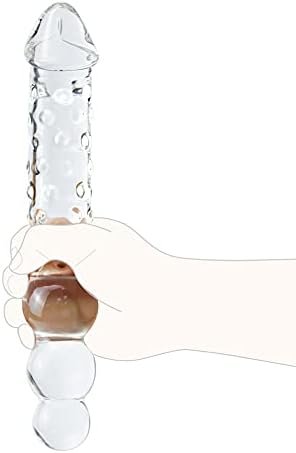 Fst Super Big 11.6 Inch Transparent Crystal Penis Double Head Glass Dildo With 3 Big Beads Female Masturbation G-Spot Stimulate Stimulator Anal Plug For Women Sex Game - Image 2
