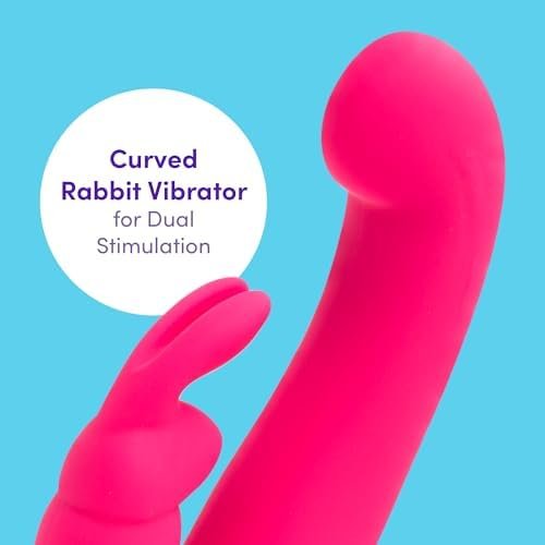 Lovehoney Happy Rabbit Vibrator - 5.5 Inch Silicone Vibrating Dildo - Clit Stimulator & G Spot Dildo - 15 Vibration Modes - Quiet Vibrator For Women - Rechargeable & Waterproof Adult Sex Toy - Pink - Image 2