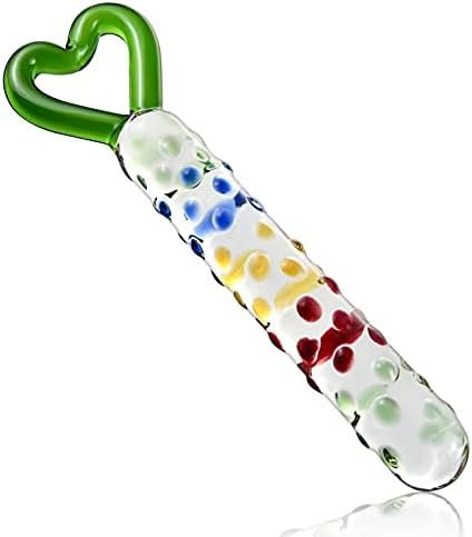 Sxovo G-Spot Pleasure Wand Glass Dildo Penis Colorful Butt Expander Crystal Anal Plug Vagina-Anal Masturbator Sex Toy Suitable For Couples Women And Men