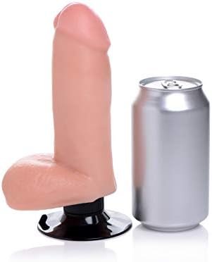 Lynx 6 Inch Vibrating Dildo With Balls - Light
