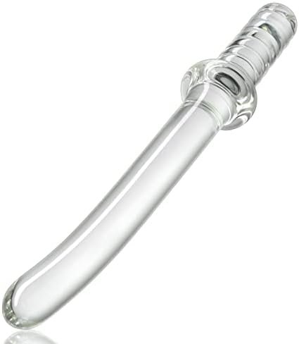 Anal Butt Plug Glass Anal Trainer Samurai Sword Clear Chrystal Pleasure Wand Anal Stimulation Adult Sex Toy For Men Women Couples Masturbation (S) - Image 3