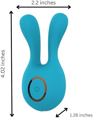 Dual Pleasure Little Rabbit Clitoral Stimulator & Vibrator With Rabbit Ears, Bullet Vibe, Flexible Finger-Like Silicone Bunny Ears, Waterproof, Rechargeable, Sex Toy For Women & Couples. (Blue) - Image 2