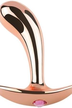 Gold Metal Anal Plug With Jewel Base Sex Masturbator For Men Women Sm Adult Toy(M)