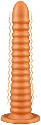 Silicone Anal Plug & Butt Plugs Training Stimulation For Beginners Advanced Users With Strong Suction Cup, Women Men Masturbation Anal Training Expansion Sex Toys(Thread Design) (Large)