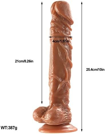 10 Inch Realistic Slim Dildo With Strong Suction Cup Base For Beginner,Lifelike Penis Cock Ball For G Spot Dildo Dong,Vaginal Stimulation - Image 2