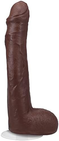 Doc Johnson Signature Series - Anton Harden - 11 Inch Realistic Ultraskyn Dildo With Removable Vac-U-Lock Suction Cup - F-Machine & Harness Compatible, For Adults Only, Chocolate