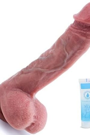 Realistic Dildos Feels Like Skin Adult Sex Toys For Women, Soft Silicone With Strong Suction Cup For Hands-Free Play, Vlatne Anal Dildo With Balls Lifelike Fake Penis G Spot Stimulator, 8.5''
