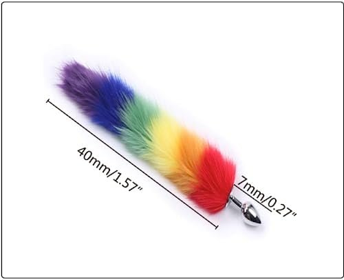 Fox Tail Anal Butt Plug Sex Adult Toys Flirting Tools For Cosplay &Sm Role Play Rainbow - Image 2