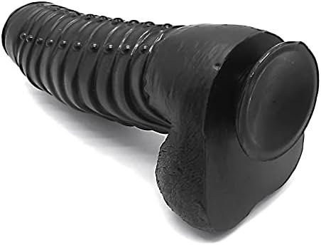 Taoheo Realistic Dildo Anal Dildo With Suction Cup 11.8''X3.94'' Black - Image 3