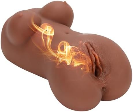 Automatic Male Masturbator Continuous Heating Sex Doll Realistic Masturbation Pocket Pussy 7 Vibration Modes For Penis Stimulation Men Sex Pleasure Devices Adult Sex Toys Miss Warm Brown