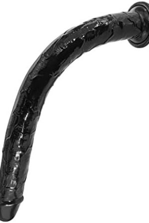 Aobrong Realistic Dildo, 17.9Inch Super Long Dong With Powerful Suction Cup, Lifelike Flexible Penis For G-Spot Stimulation, Adult Anal Sex Toy For Women Men Couple (Black)