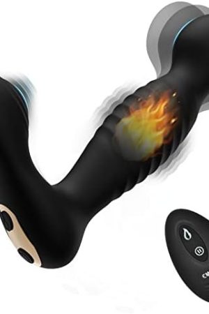 Eupher Wiggle Motion Prostate Massager Anal Vibrator, Male 45?? Heating Anal Butt Plug With 10 Thump Tapping & Vibrations, Remote Control Vibrating P Spot Stimulator Adult Sex Toys For Hands Free Play