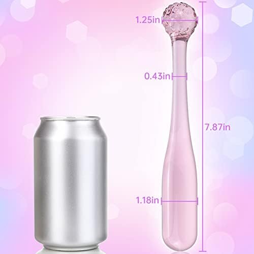 Crystal Anal Butt Plug Sex Toy Pink Glass Pleasure Wand Anal Plug Trainer Double-Ended Anus Butt Plug Penis For Couples Women Men G-Spot Stimulation Prostate Massager Anal Sex Play Dildo - Image 3